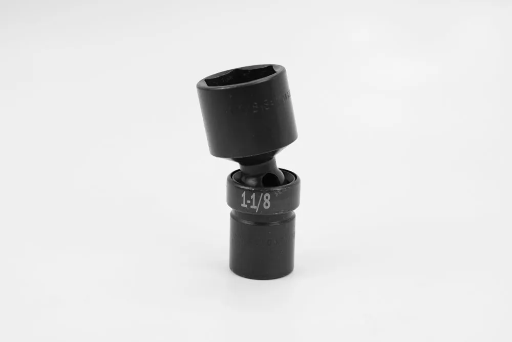 1-1/8" 1/2" Drive 6 Point Swivel Fractional Impact Socket