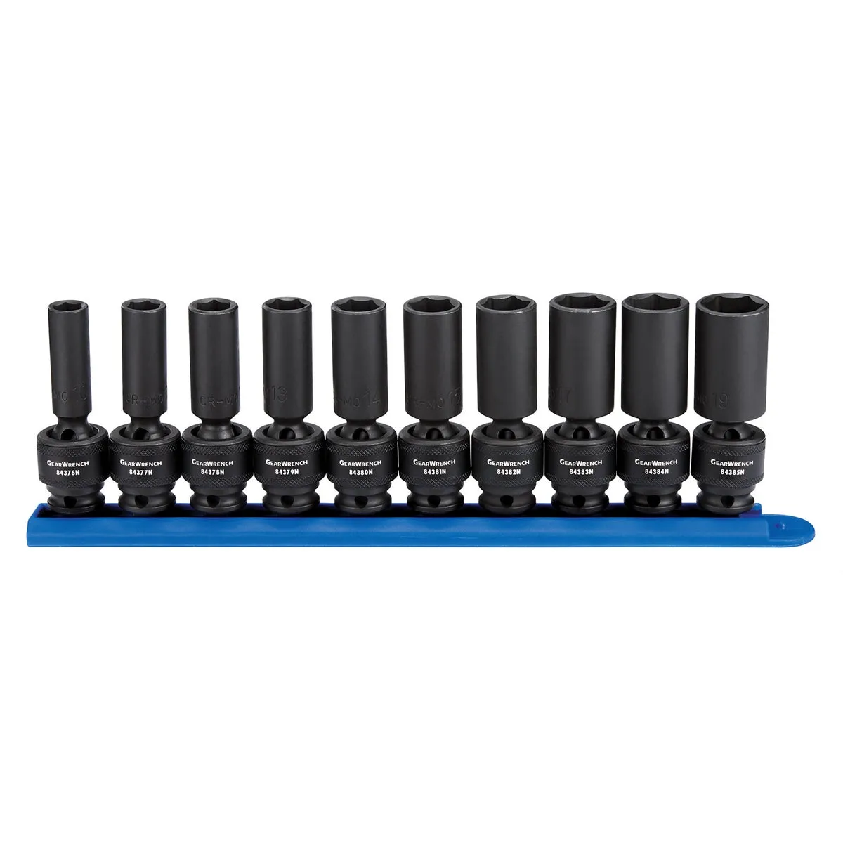 10 Piece 3/8" Drive 6 Point Metric Deep Universal Impact Socket Set KDT84924N