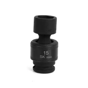 15 mm 3/8" Drive 6 Point Swivel Metric Impact Socket