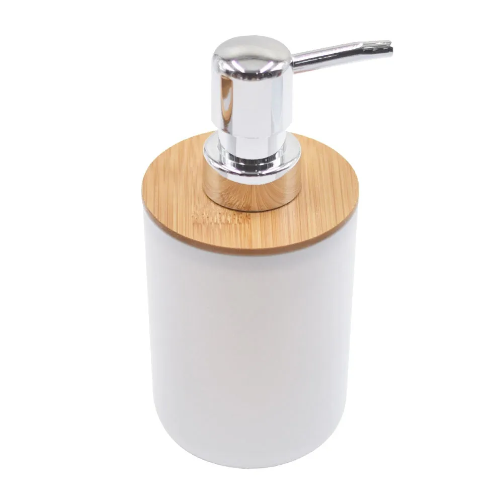 1pc Soap Lotion Dispenser Bathroom Accessories Set Resin Wood Soap Dish Toothbrush Holder Tumbler Pump Bottle Cup Black or White