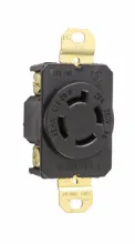 20 Amp NEMA Connector L1520 - Black Back, White Front Body