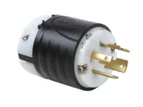 20 Amp NEMA Connector L1520 - Black Back, White Front Body