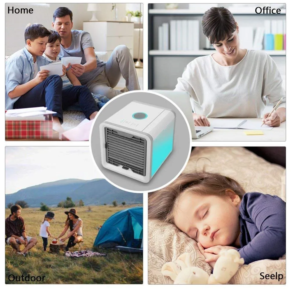 3 In 1 Conditioner Humidifier Purifier Mini Cooler Air Cooler Personal Space Cooler for Home & Office USB Air Cooler