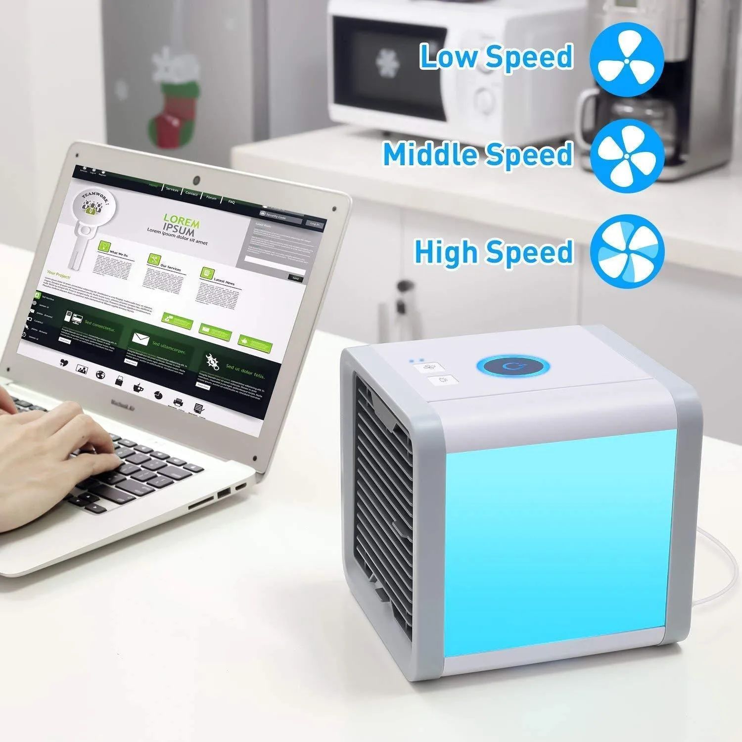 3 In 1 Conditioner Humidifier Purifier Mini Cooler Air Cooler Personal Space Cooler for Home & Office USB Air Cooler