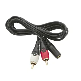 6’ Male RCA/Phono Stereo to Female 1/8" Stereo Adapter Cable