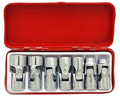 8 Piece 3/8" Drive SAE Standard Universal Wobble Socket Wrench Tool Set Kit