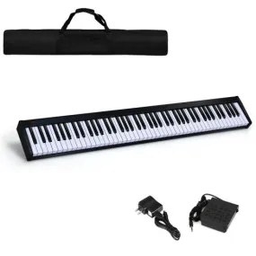 88-Key Portable Electronic Piano with  Voice Function-Black