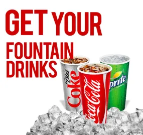 9.375" x 8.75" Insert "Fountain Drinks"