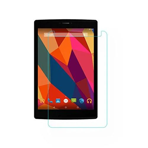 Acm Executive Case & Tempered Glass Combo for Micromax Canvas Tab P681 Flip Cover Screen Guard Black