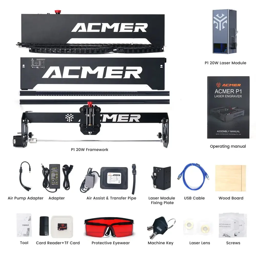 ACMER P1 20W Laser Engraver Cutting Machine