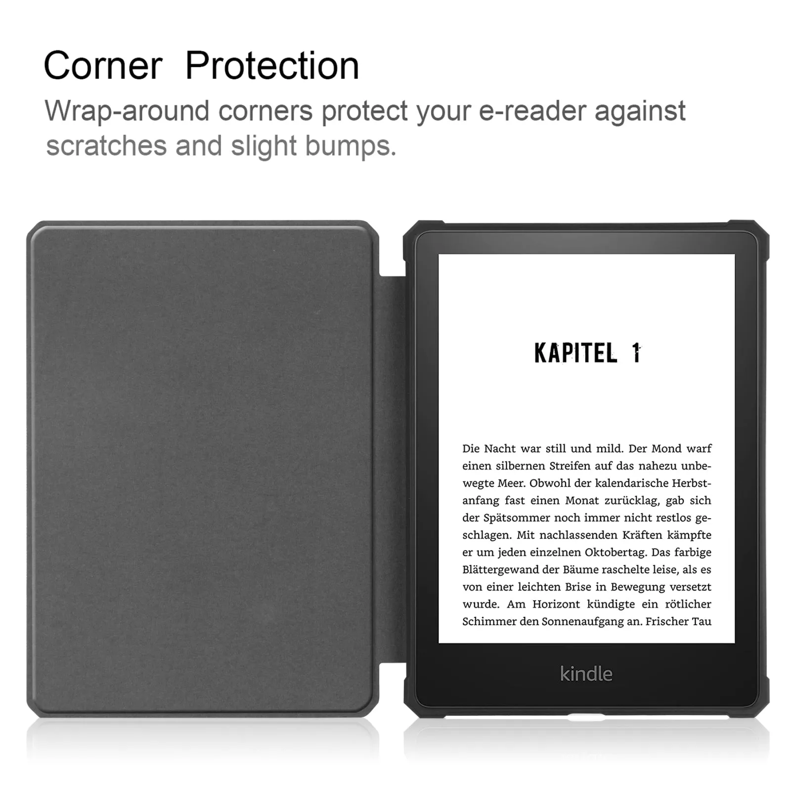 AMZER Caster Texture TPU Horizontal Flip Tablet Leather Case for Amazon Kindle Paperwhite 2021 with Sleep / Wake-up Function