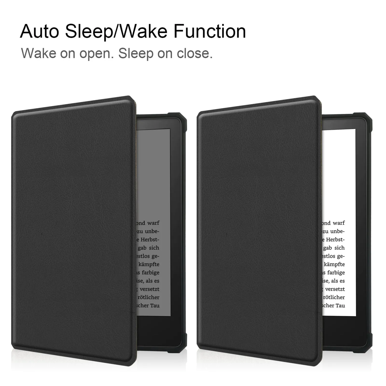 AMZER Caster Texture TPU Horizontal Flip Tablet Leather Case for Amazon Kindle Paperwhite 2021 with Sleep / Wake-up Function