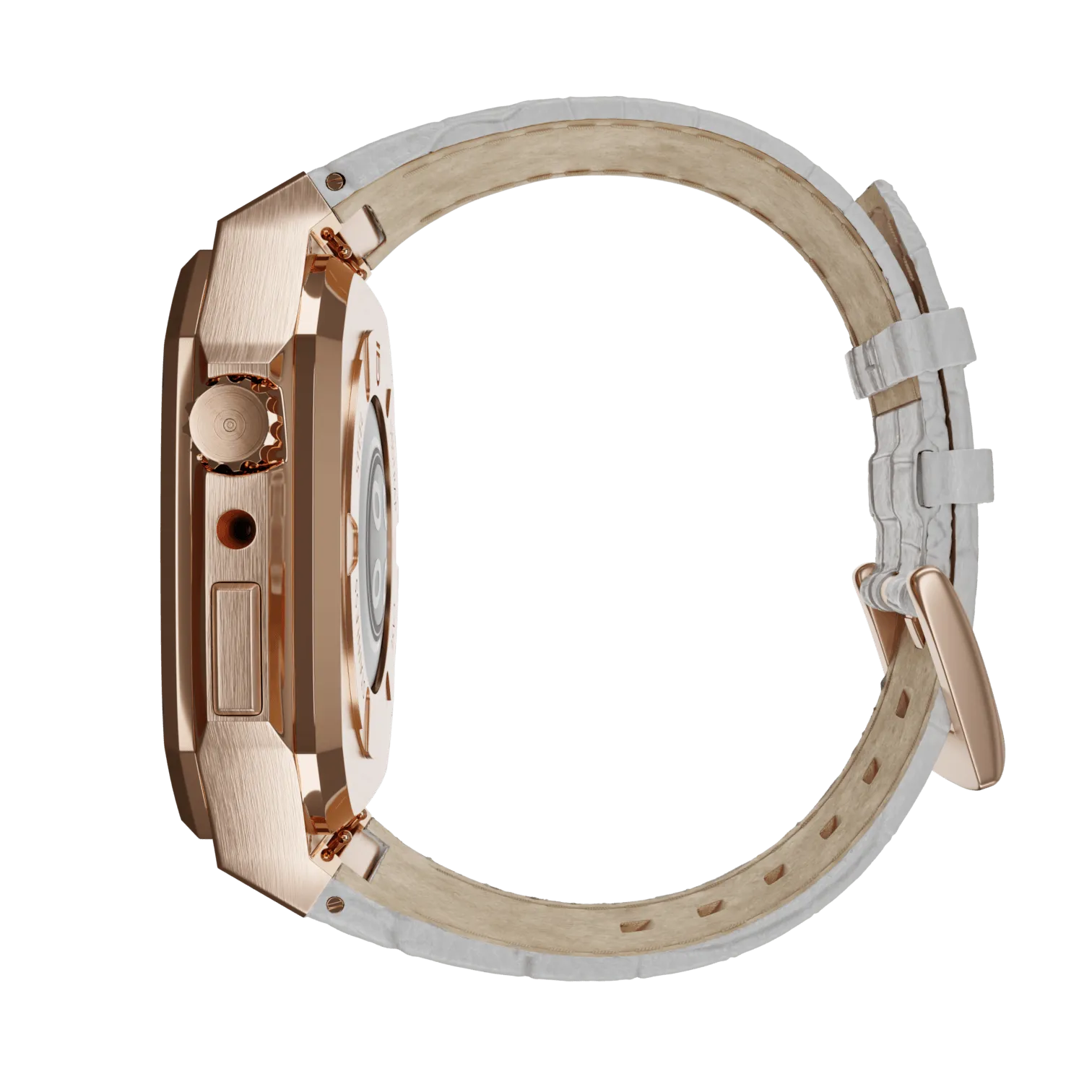 Apple Watch Case Rose Gold White ML - Leather