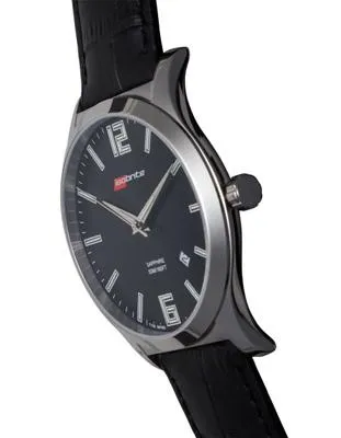 ArmourLite Isobrite Grand Slimline Series - Black Dial - Date - Leather Strap