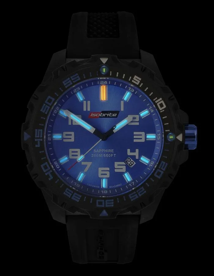 ArmourLite IsoBrite Valor Series - Blue Dial & T100 Tritium - Silicone Strap