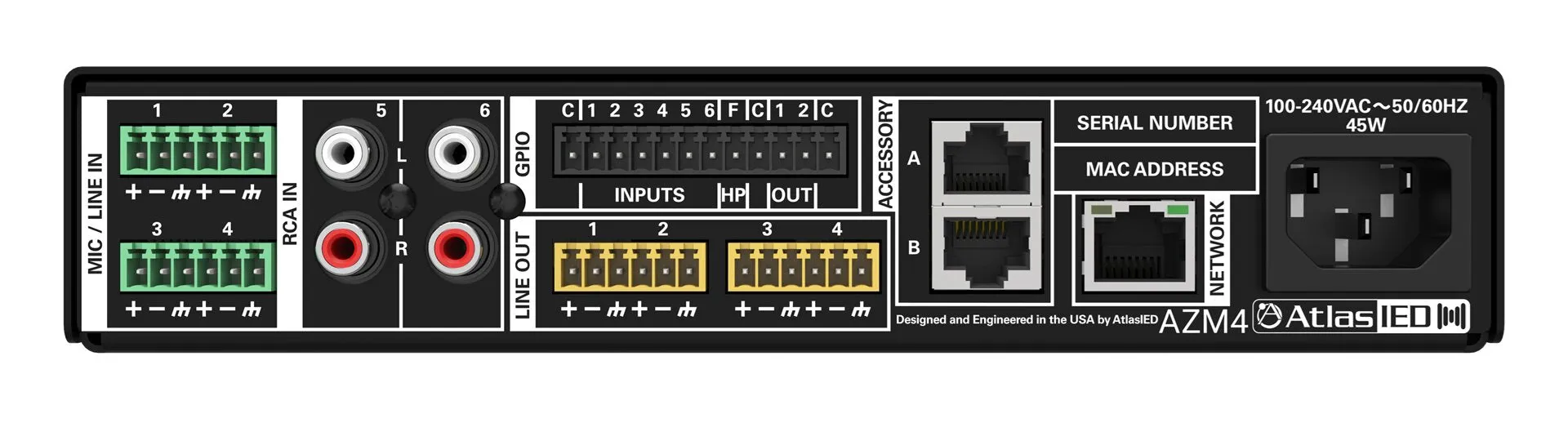 AtlasIED AZM4 Atmosphere 4-Zone Audio Processor