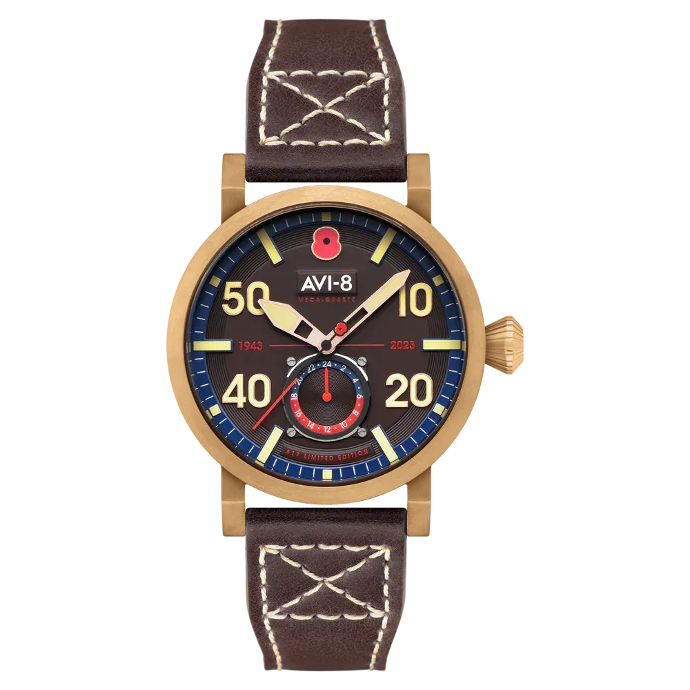 AVI-8 80th Anniversary Royal British Limited Edition Mens Carbon Brown AV-4108-RBL-05