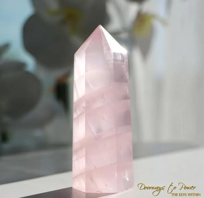 Banded Rose Quartz Generator Crystal Point