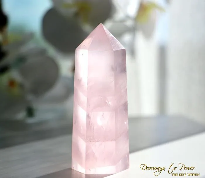 Banded Rose Quartz Generator Crystal Point