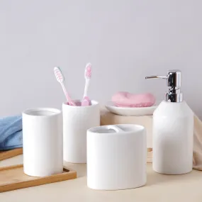 Bathroom Set of 5 White