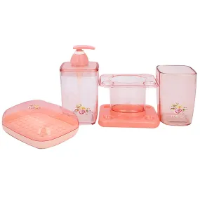 Bathroom Toiletries Set 4 Pcs 6206 - Pink