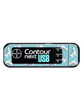 Bayer Contour Next USB Vinyl Sticker (Zany Zebras)