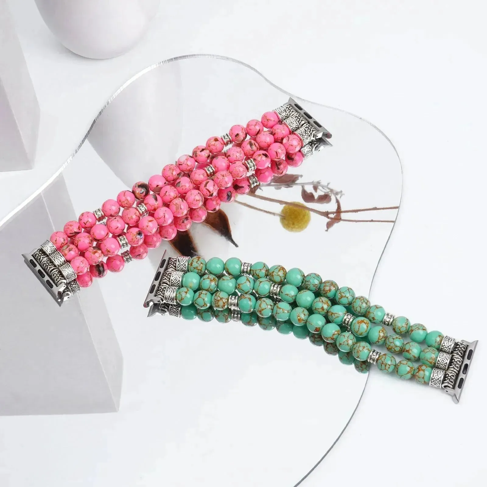 Beaded Bracelet Smart Phone Watch Strap for women