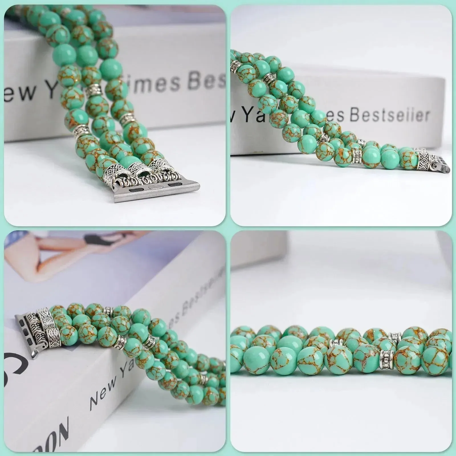 Beaded Bracelet Smart Phone Watch Strap for women