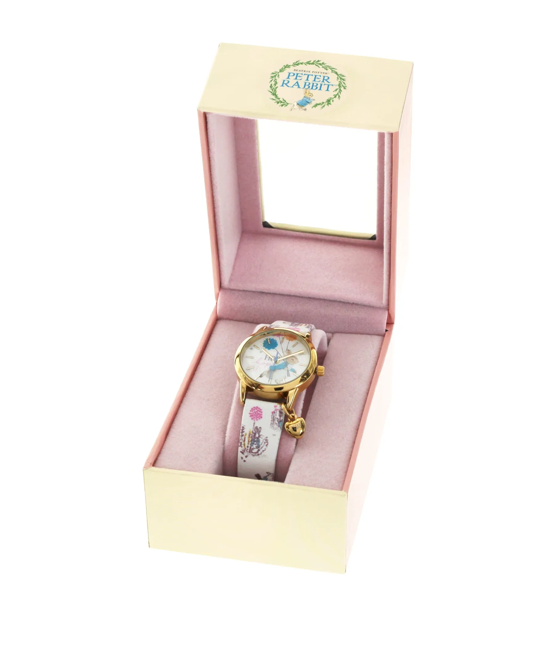 Beatrix Potter Children's Peter Rabbit Steel and Printed Leather Watch