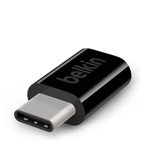 Belkin F2CU058btBLK Micro-USB to USB-C Adapter, (USB-IF Certified) for All USB Type-C Devices, Black