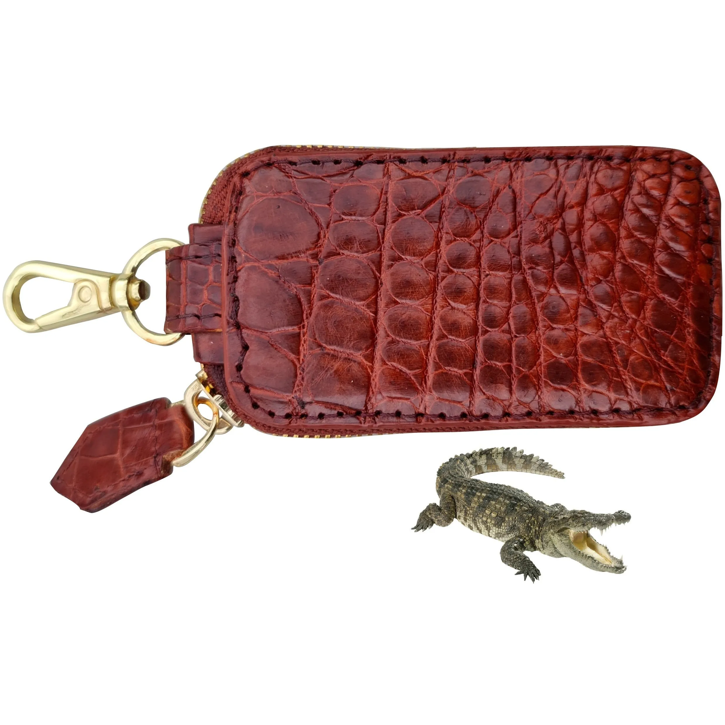 Best Car Key Case Cover Crocodile Leather | Smart Remote Key FOB Blocker Holder Alligator Leather Handmade