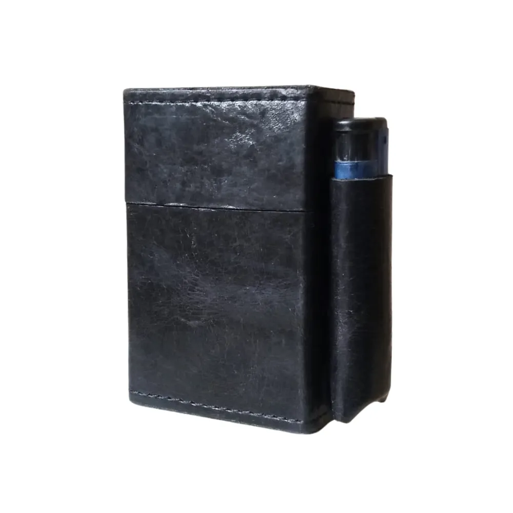 Black Leather Cigarette Pouch by House of Leather