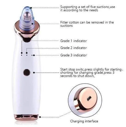 Blackhead Remover Vacuum With Needle Set