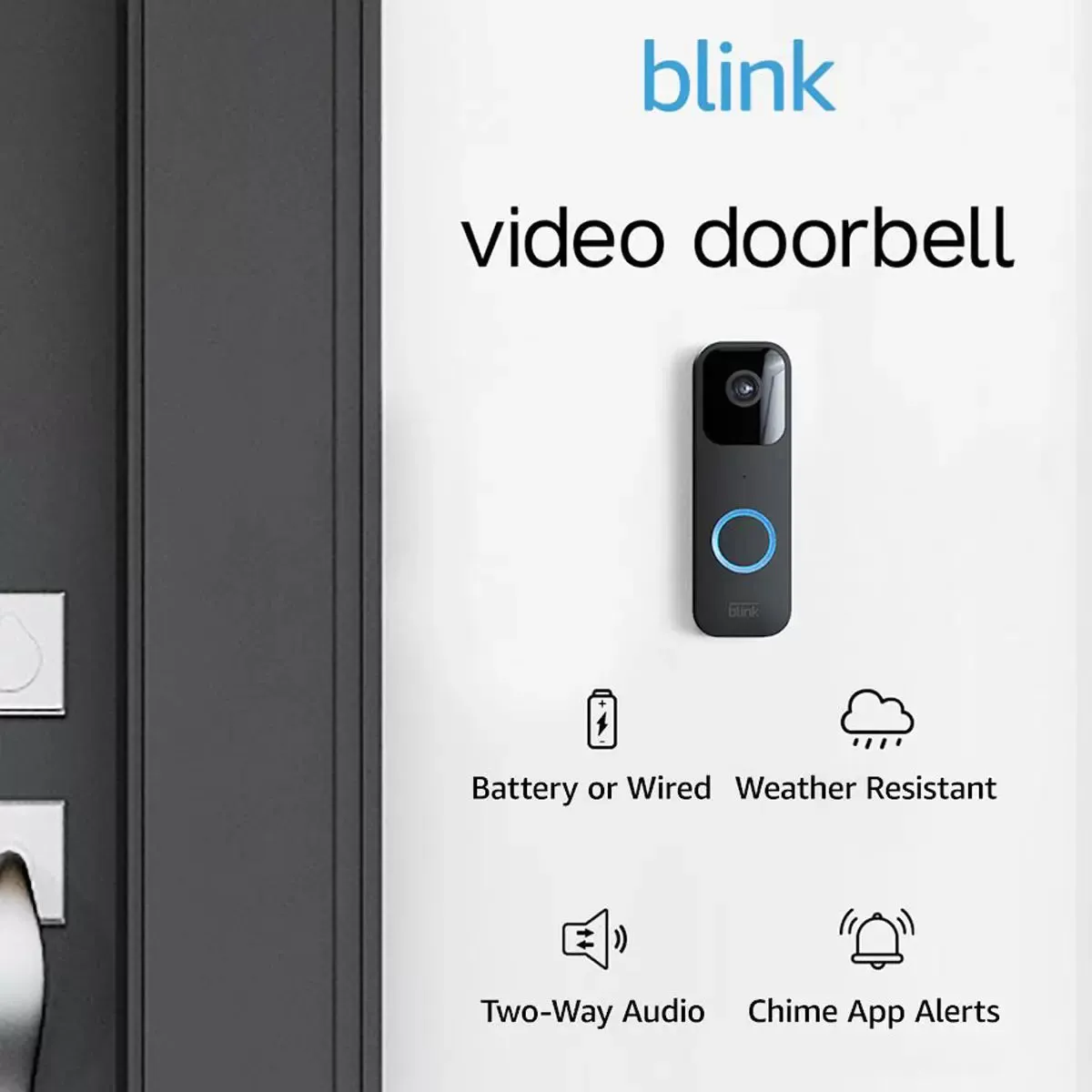 Blink Video Doorbell & Sync Module in Black   Blink Mini 2 Cam in Black