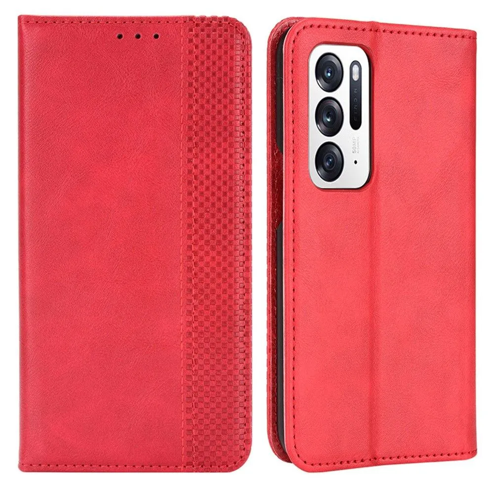 Bofink Vintage Oppo Find N leather case - Red