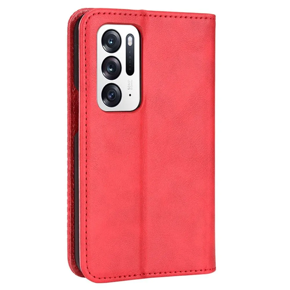 Bofink Vintage Oppo Find N leather case - Red