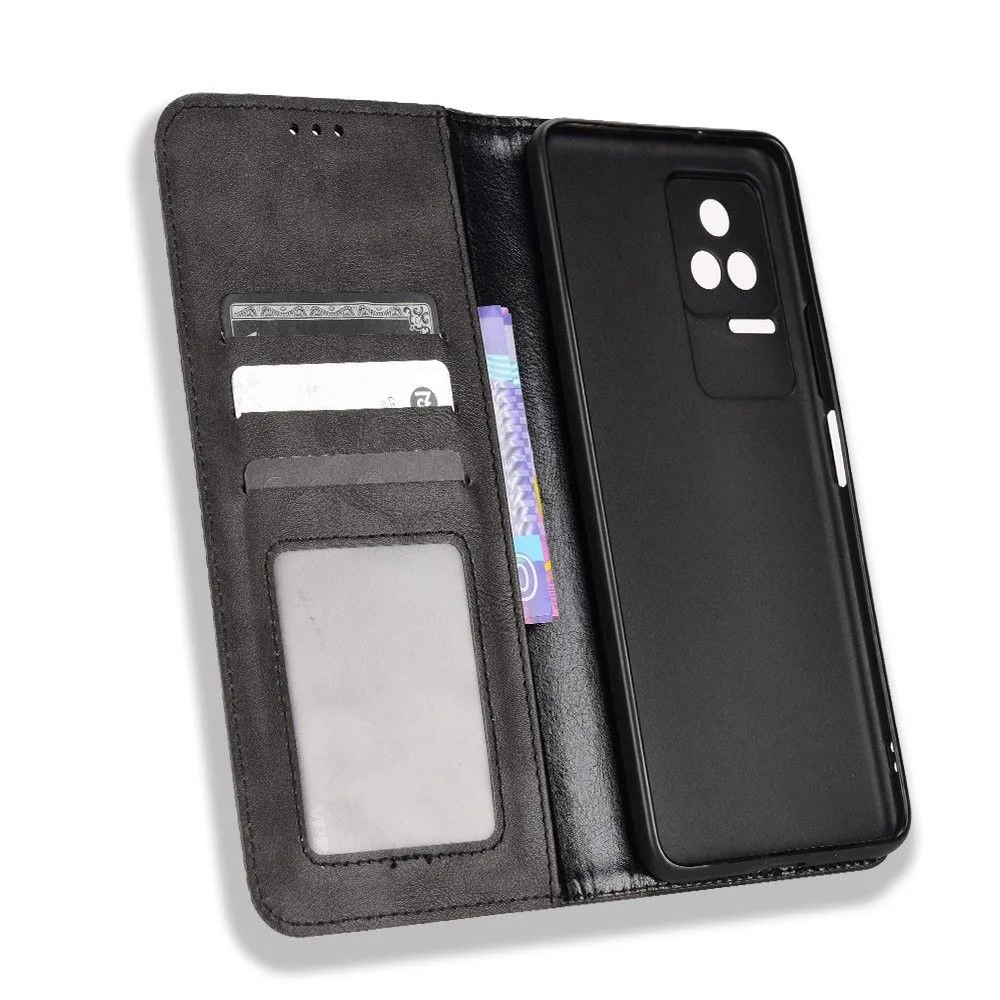 Bofink Vintage Xiaomi Redmi K50 / K50 Pro leather case - Black