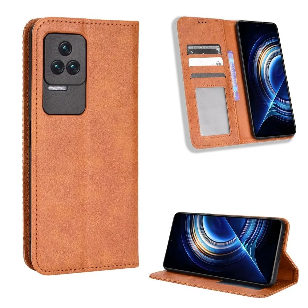 Bofink Vintage Xiaomi Redmi K50 / K50 Pro leather case - Brown