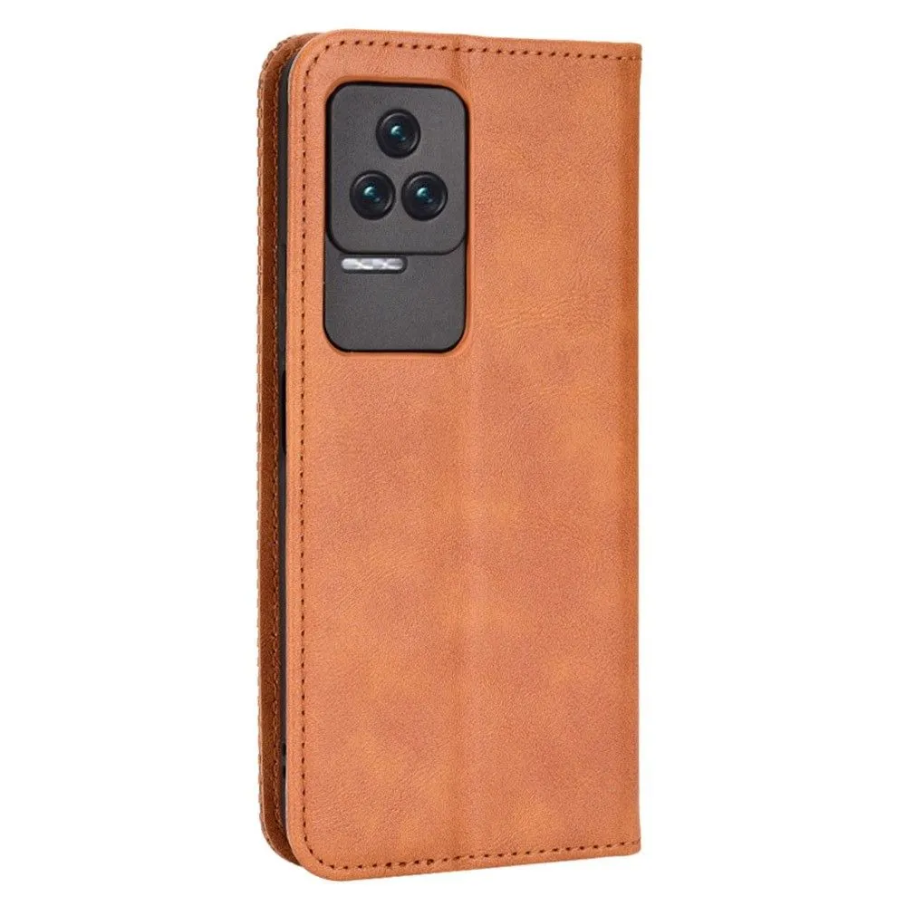 Bofink Vintage Xiaomi Redmi K50 / K50 Pro leather case - Brown