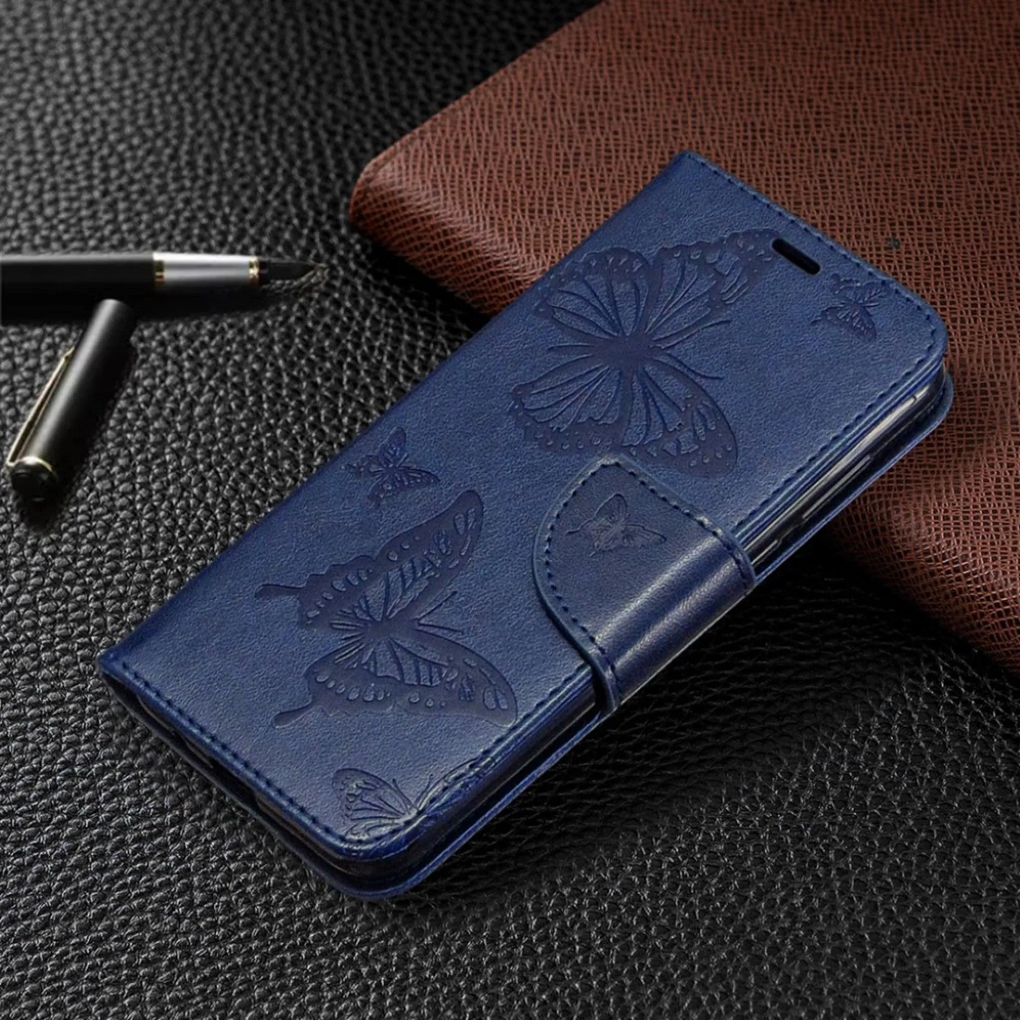 Butterfly Huawei Y5p / Honor 9S flip case - Blue