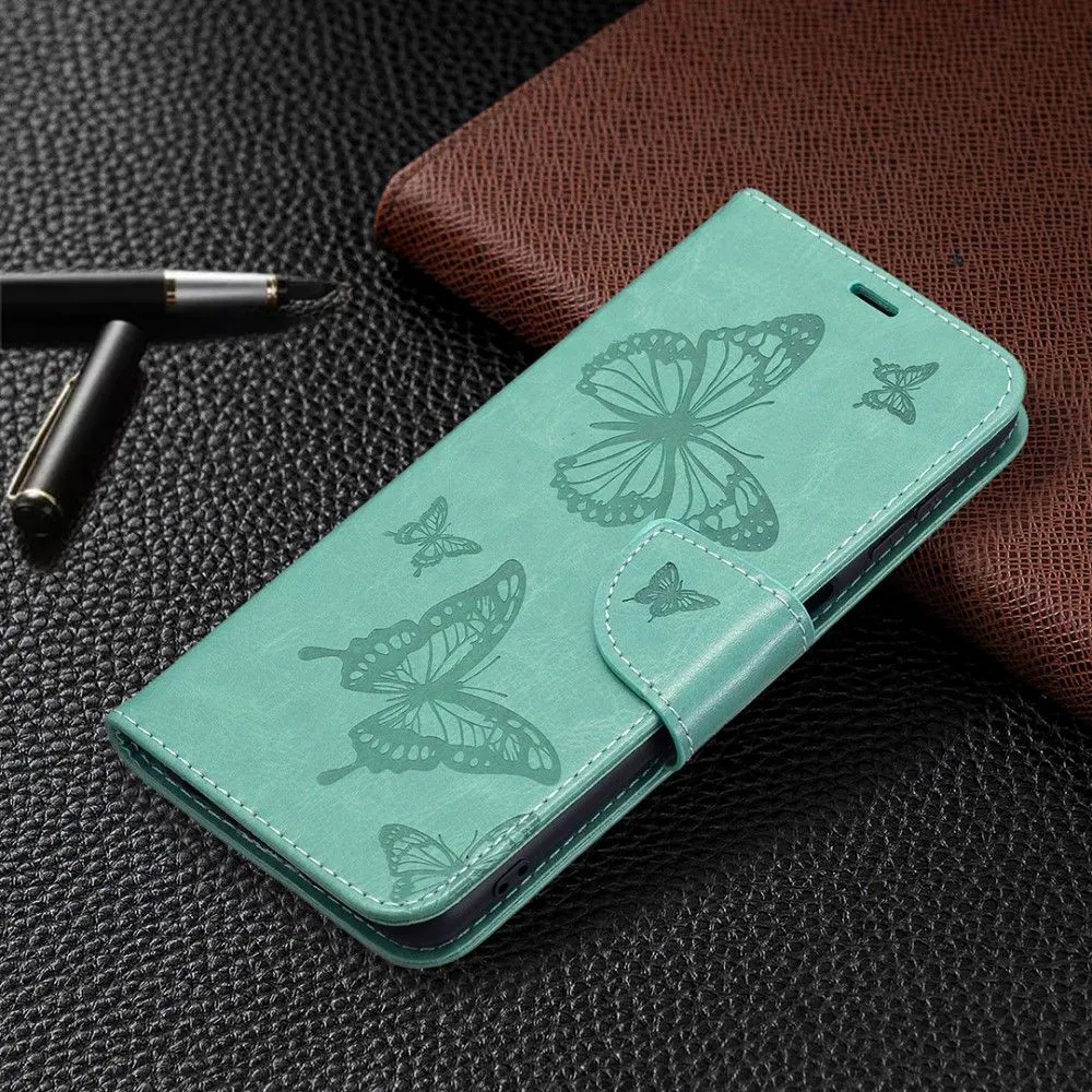 Butterfly Samsung Galaxy A22 4G flip case - Green