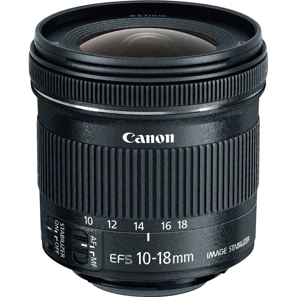 Canon EF-S 10-18mm f.4.5-5.6 is STM Lens (International Model)   4.5 inch Vivitar Premium Lens Case   Vivitar Graduated