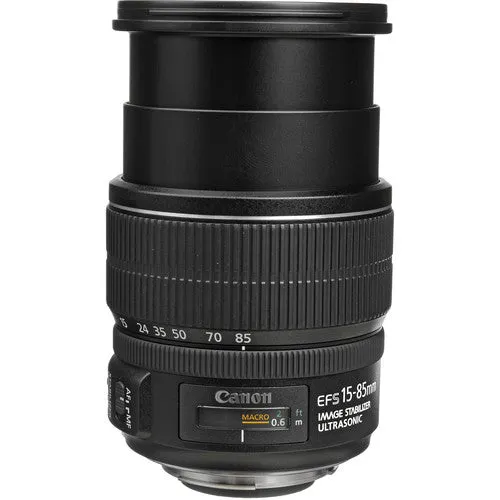 Canon EF-S 15-85mm f/3.5-5.6 IS USM Lens (Intl Model) Bundle with Filter Set