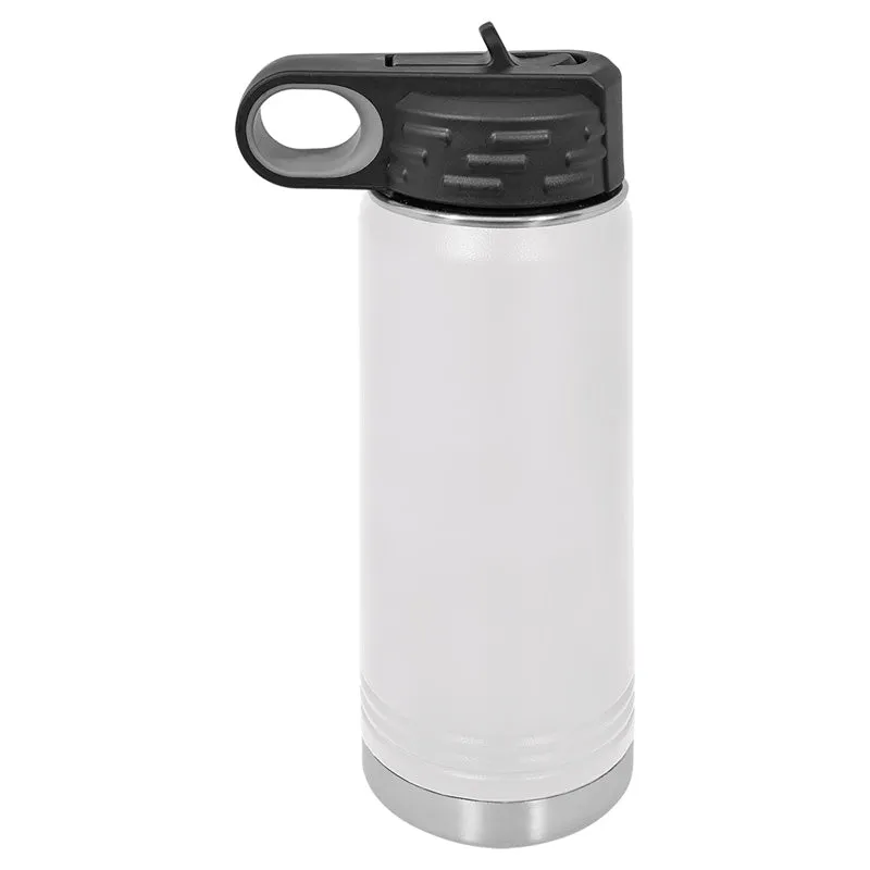 Case of 24 - 20 oz Stainless Steel Powder Coated Blank Insulated Sport Water Bottle Polar Camel