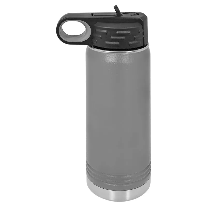 Case of 24 - 20 oz Stainless Steel Powder Coated Blank Insulated Sport Water Bottle Polar Camel