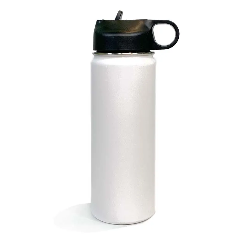 Case of 24 - 20 oz Stainless Steel Powder Coated Blank Insulated Sport Water Bottle Polar Camel