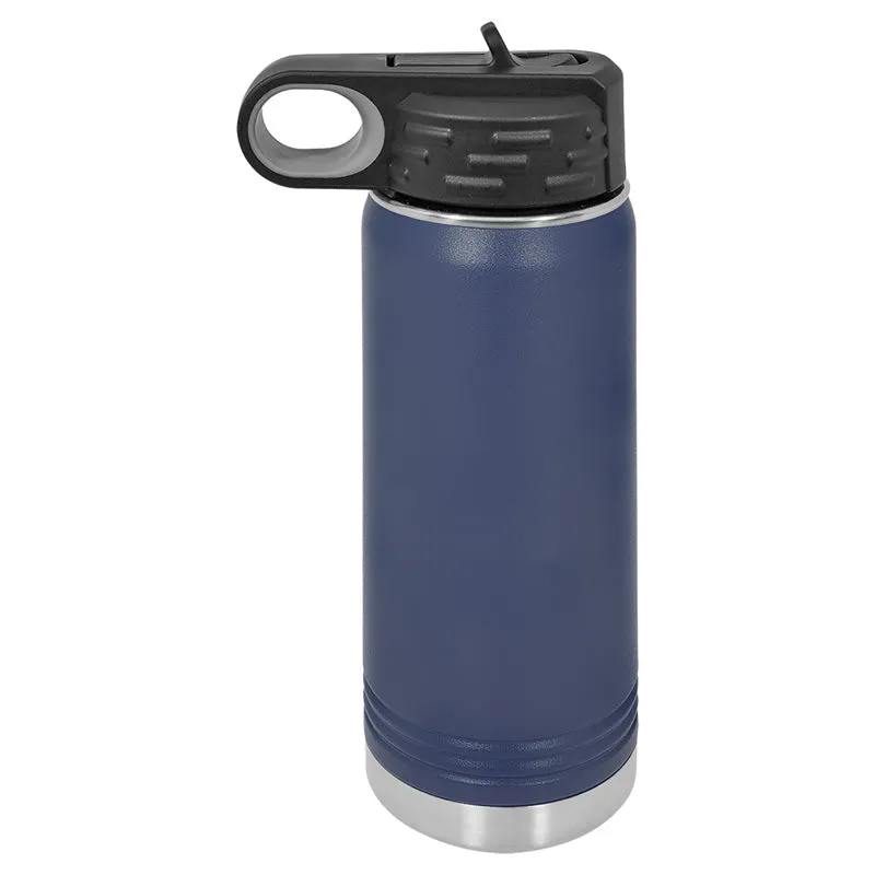 Case of 24 - 20 oz Stainless Steel Powder Coated Blank Insulated Sport Water Bottle Polar Camel