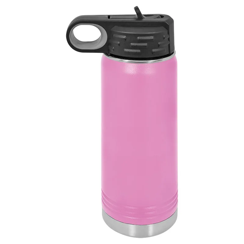 Case of 24 - 20 oz Stainless Steel Powder Coated Blank Insulated Sport Water Bottle Polar Camel