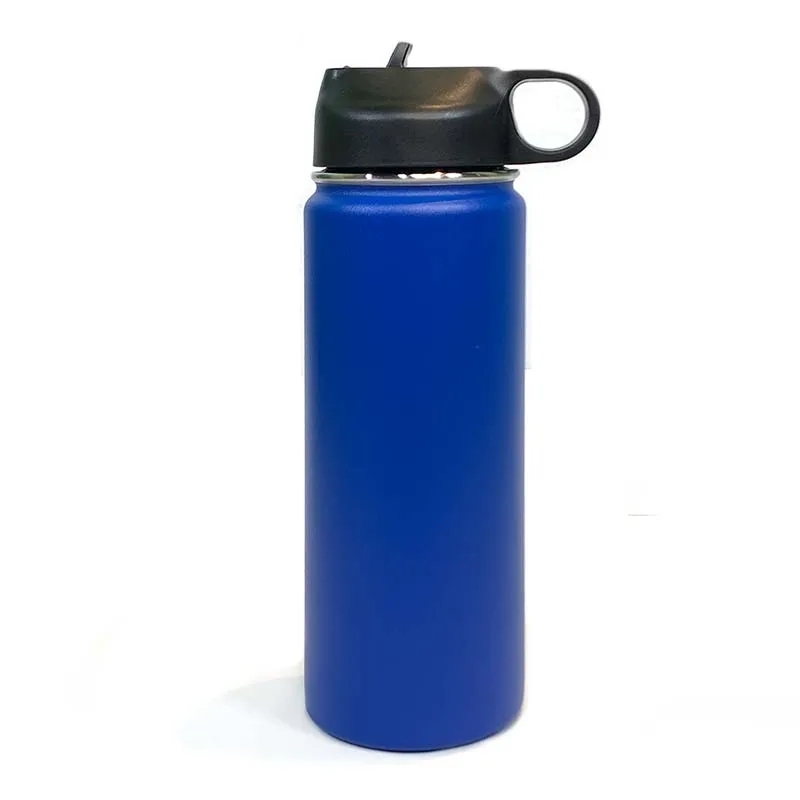 Case of 24 - 20 oz Stainless Steel Powder Coated Blank Insulated Sport Water Bottle Polar Camel