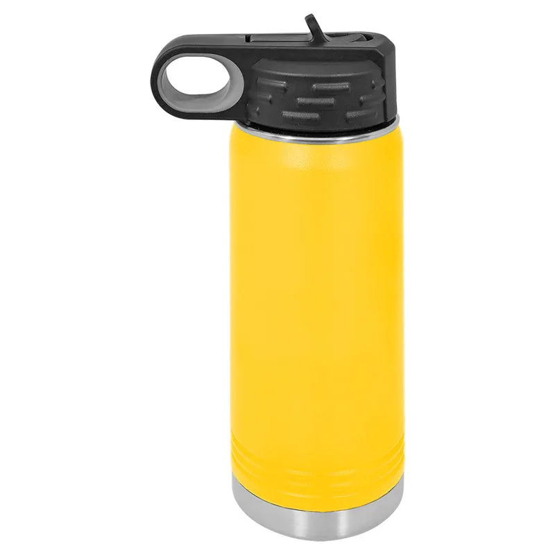 Case of 24 - 20 oz Stainless Steel Powder Coated Blank Insulated Sport Water Bottle Polar Camel